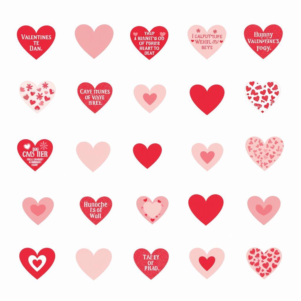 Free Printable Valentine Hearts Wall Art