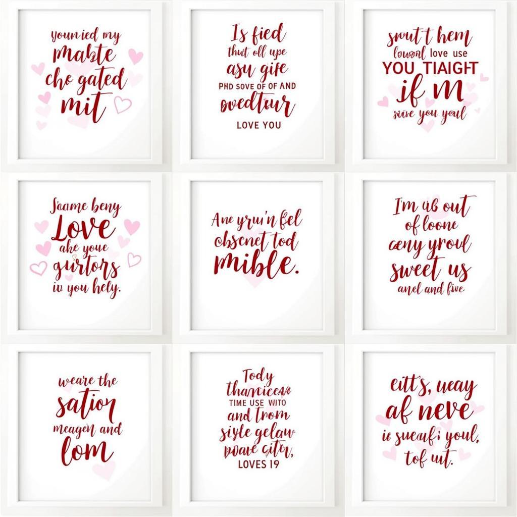 Romantic Printable Valentine's Day Quotes Wall Art