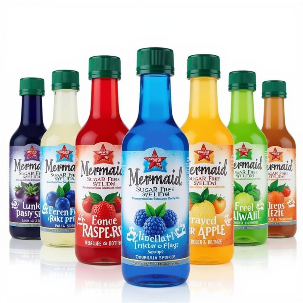 Variety of Mermaid Sugar-Free Syrups