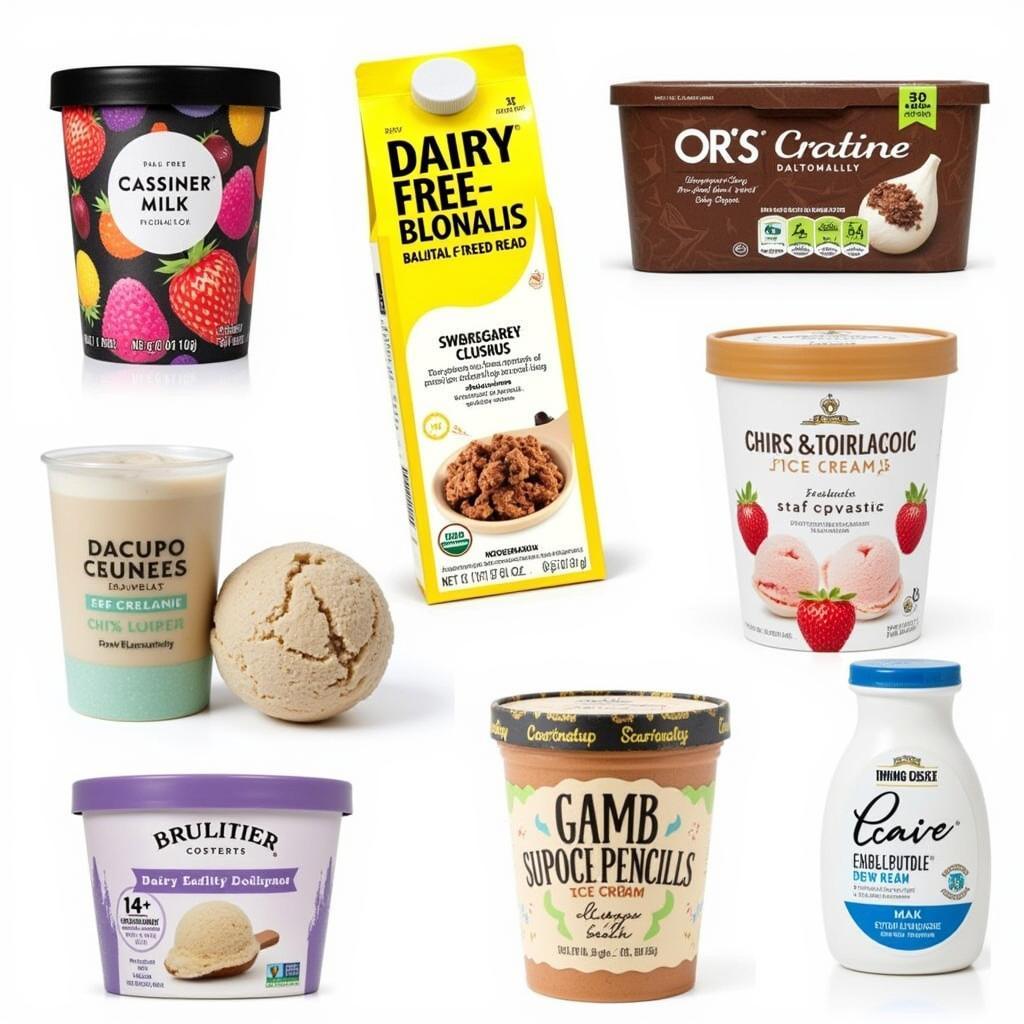 Different brands of dairy-free sugar-free ice cream