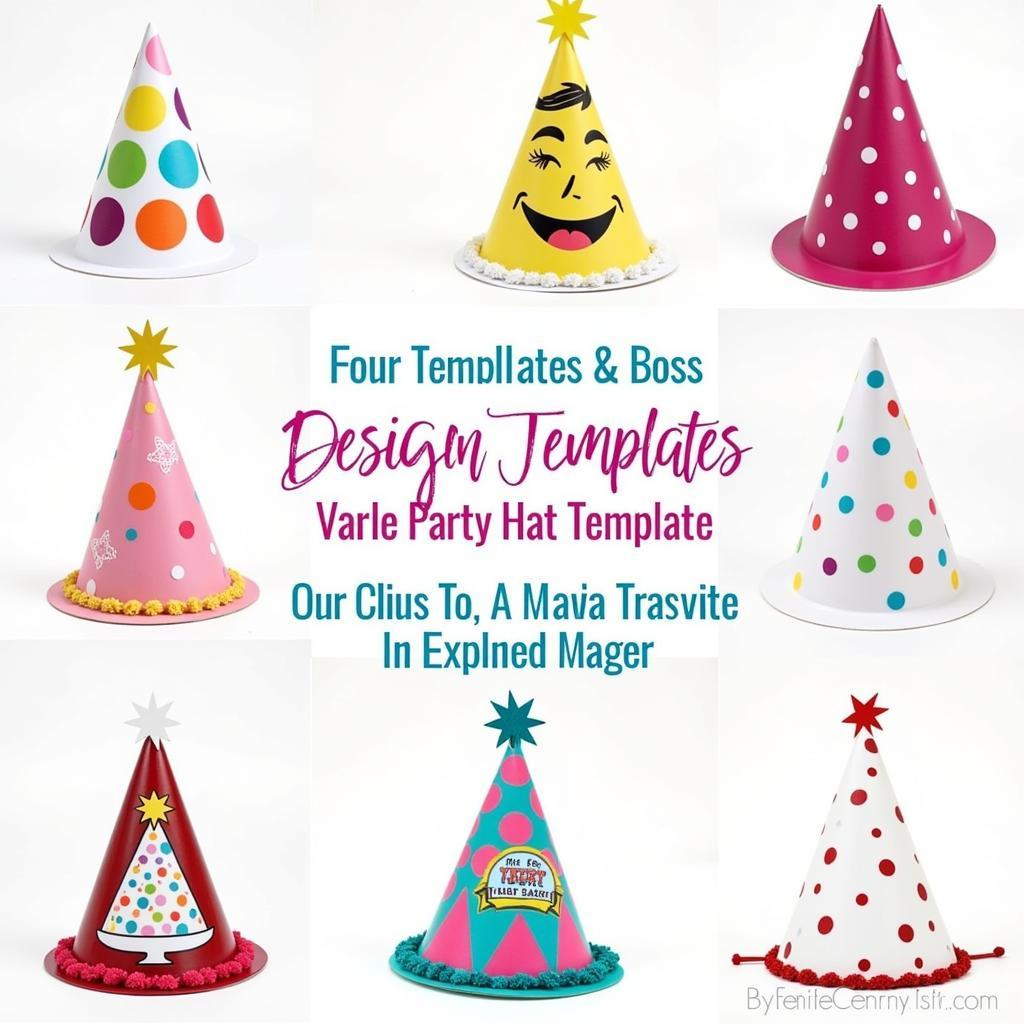 Various Party Hat Template Designs