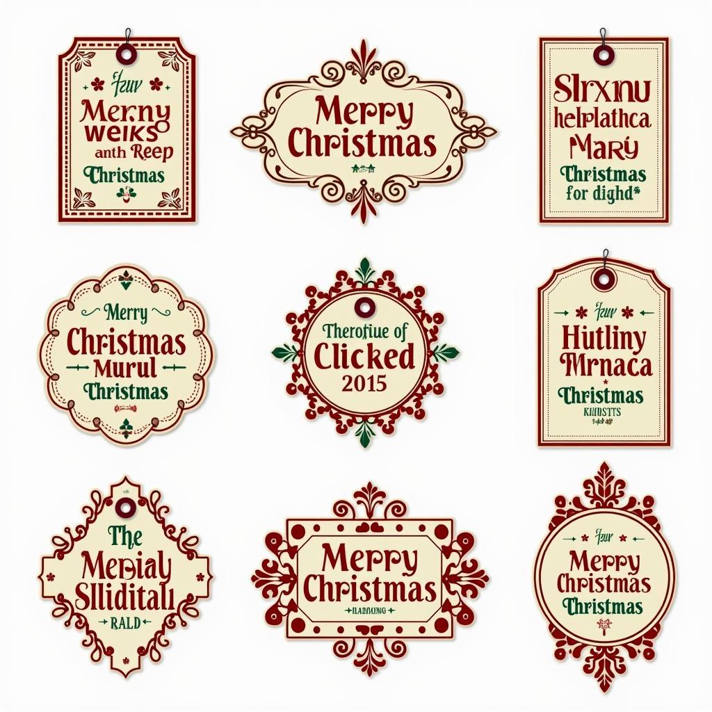 Vintage Christmas SVG Gift Tags