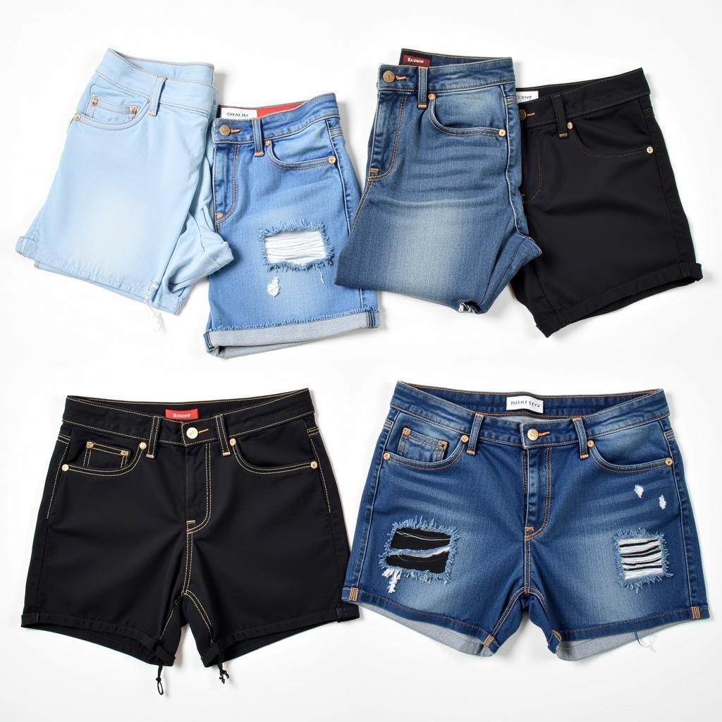 Different washes and styles of the We The Free Big Sur Coast Boyfriend Shorts