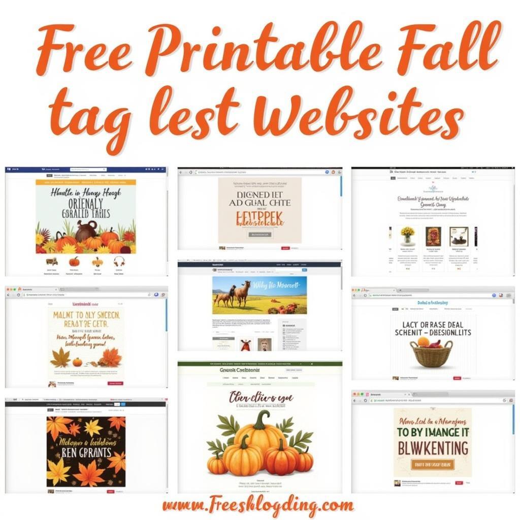 Websites with Collections of Free Printable Fall Tags